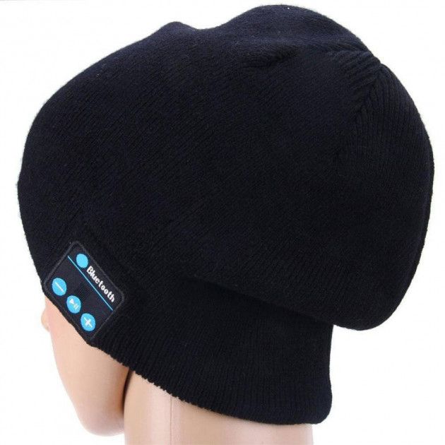 Портативная колонка ШАПКА с bluetooth наушниками SPS Hat BT True. Цвет: черный