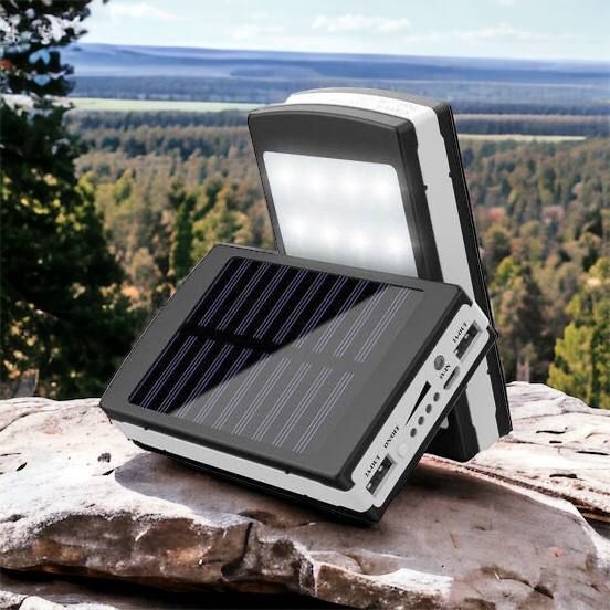 УМБ Power Bank Solar 90000 mAh мобильное зарядное с солнечной панелью и лампой, Power Bank Charger Батарея