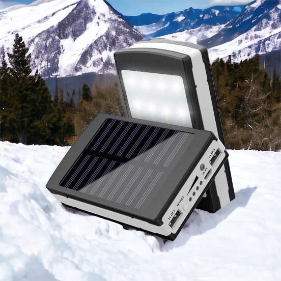 УМБ Power Bank Solar 90000 mAh мобильное зарядное с солнечной панелью и лампой, Power Bank Charger Батарея