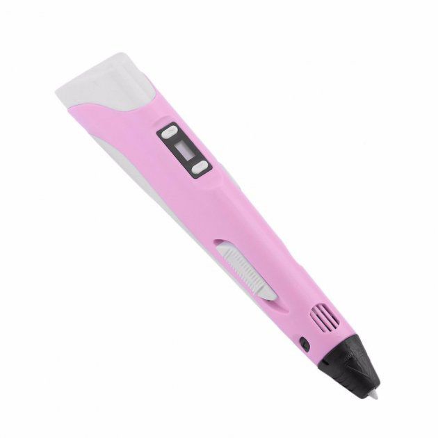 3D ручка Smart 3D Pen 2 c LCD дисплеем, Ручка 3d для развития внимания. Цвет: розовый