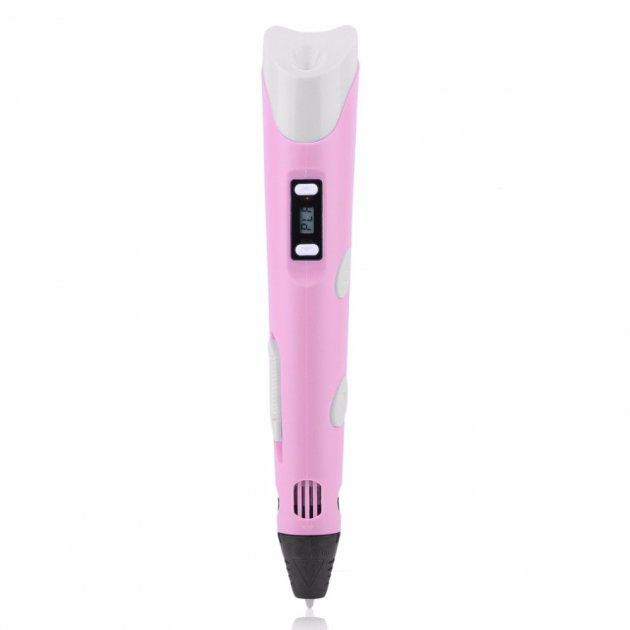3D ручка Smart 3D Pen 2 c LCD дисплеем, Ручка 3d для развития внимания. Цвет: розовый