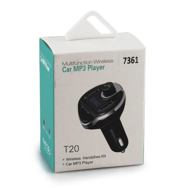 Трансмиттер для авто FM MOD-T20, USB, MicroSD. Цвет: черный