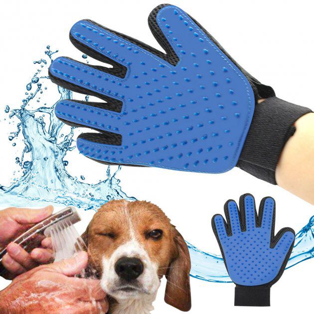 Комплект: Зубная щетка для собак ChewBrush + перчатки для чистки животных Pet Gloves