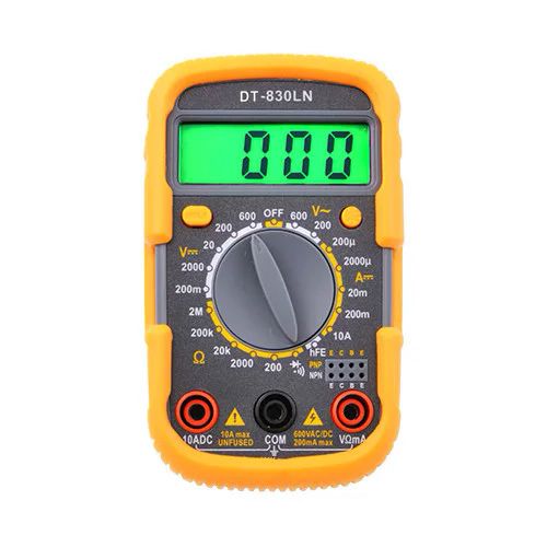 Мультиметр DT-830 LN с подсветкой и звуком ABaTap до 750 В Оранжевый, тестер для измерения напряжения