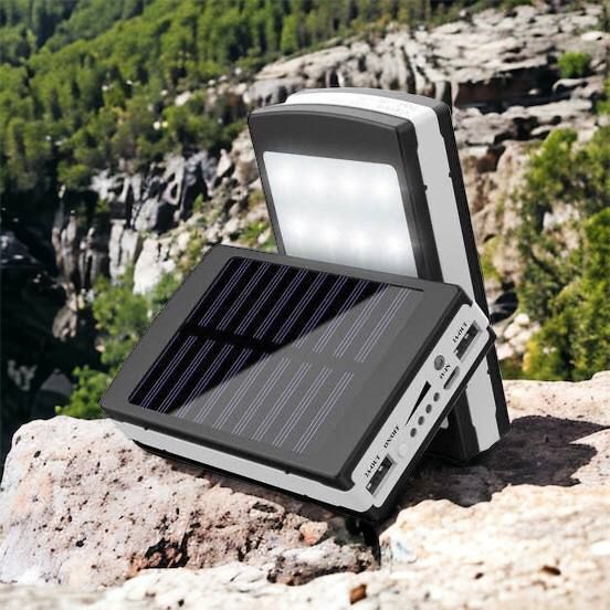 УМБ Power Bank Solar 90000 mAh мобильное зарядное с солнечной панелью и лампой, Power Bank Charger Батарея