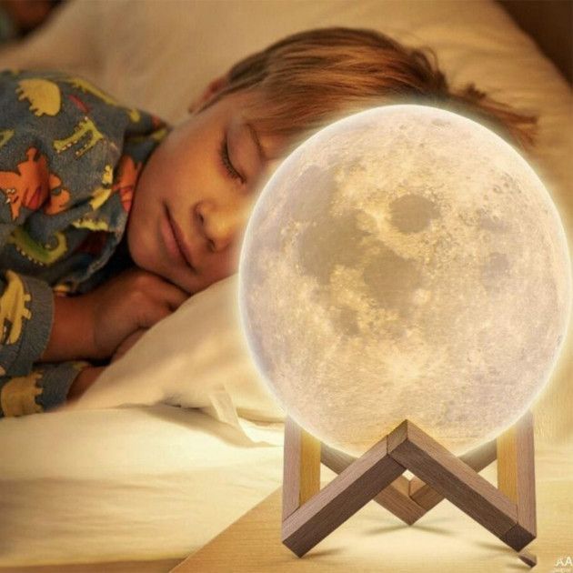Ночник светящаяся луна Moon Lamp 13 см, Ночник для ребенка на ночь, Ночник для хорошего сна ребенка