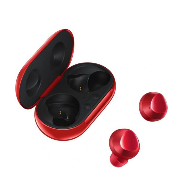 Беспроводные наушники, блютуз наушники Samsung Buds+ с кейсом. Цвет: красный