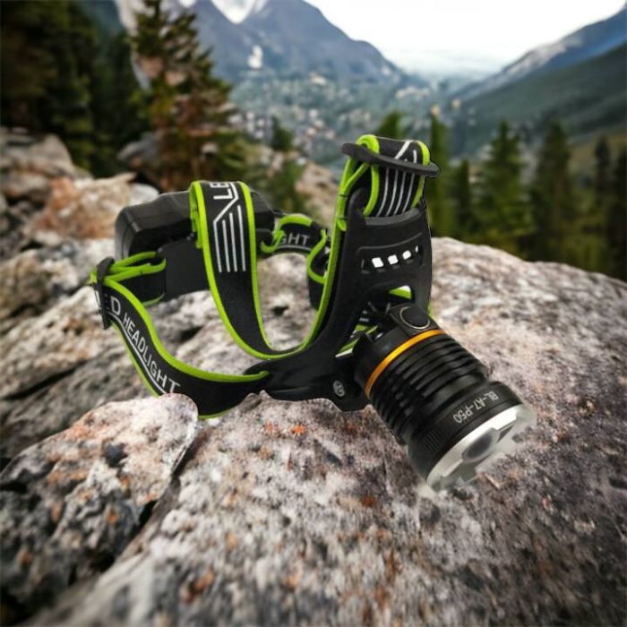 Налобный фонарь Bailong BL-A7-P50, zoom, microUSB, 2х18650, 3 режима, сверхмощный налобный фонарь
