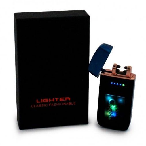 Зажигалка импульсная USB ZGP-70, аккумуляторная зажигалка, зажигалка с зарядкой, ветрозащитная зажигалка