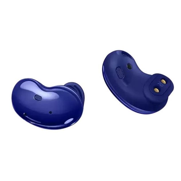 Bluetooth стерео наушники беспроводные с боксом для зарядки SAMSUNG Galaxy Buds Live. Цвет: синий