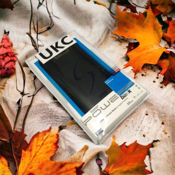 Портативная мобильная зарядка Power Bank 30000 mAh UKC, Внешний аккумулятор, Зарядка power bank. Цвет: черный