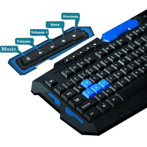 Клавиатура с мышкой HK-8100, игровая клавиатура и мышь для пк, беспроводная клавиатура и мышь
