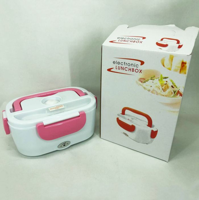 Ланч бокс электрический с подогревом Lunch Heater 220 V Pro, ланч бокс от сети. Цвет: розовый
