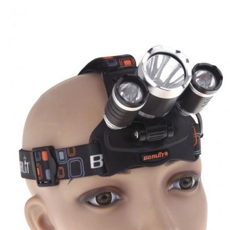 Фонарь Police 3000-T6+2XPE (2х18650, 5 режимов, Zoom, 1500 люмен), Налобный фонарь с линзой