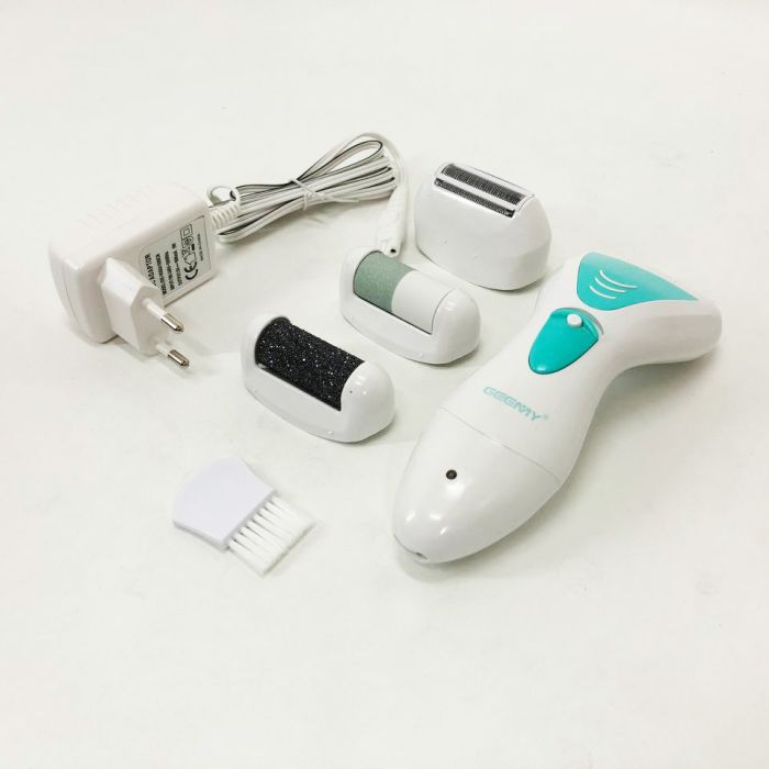 Эпилятор Gemei GM-7006 4в1 - Профеcсиональный беспроводной эпилятор бритва с насадками триммер + пемза