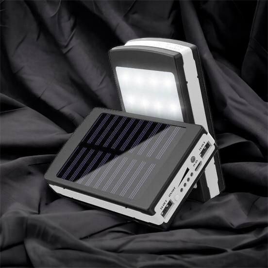 УМБ Power Bank Solar 90000 mAh мобильное зарядное с солнечной панелью и лампой, Power Bank Charger Батарея