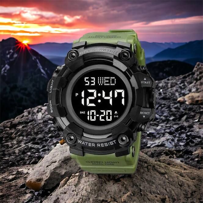 Часы наручные мужские SKMEI 1968AG ARMY GREEN, брендовые мужские часы, часы для мужчины. Цвет: зеленый