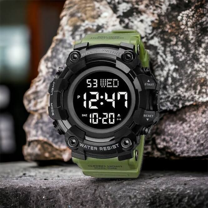 Часы наручные мужские SKMEI 1968AG ARMY GREEN, брендовые мужские часы, часы для мужчины. Цвет: зеленый