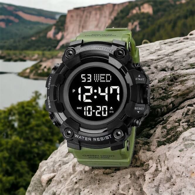 Часы наручные мужские SKMEI 1968AG ARMY GREEN, брендовые мужские часы, часы для мужчины. Цвет: зеленый