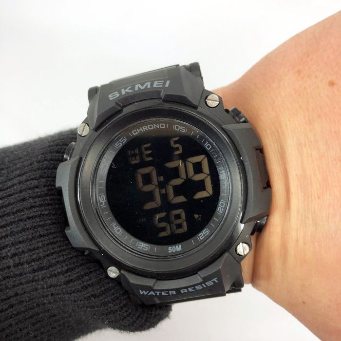 Часы наручные мужские SKMEI 1886BKBK BLACK-BLACK, модные мужские часы, часы наручные мужские. Цвет: черный