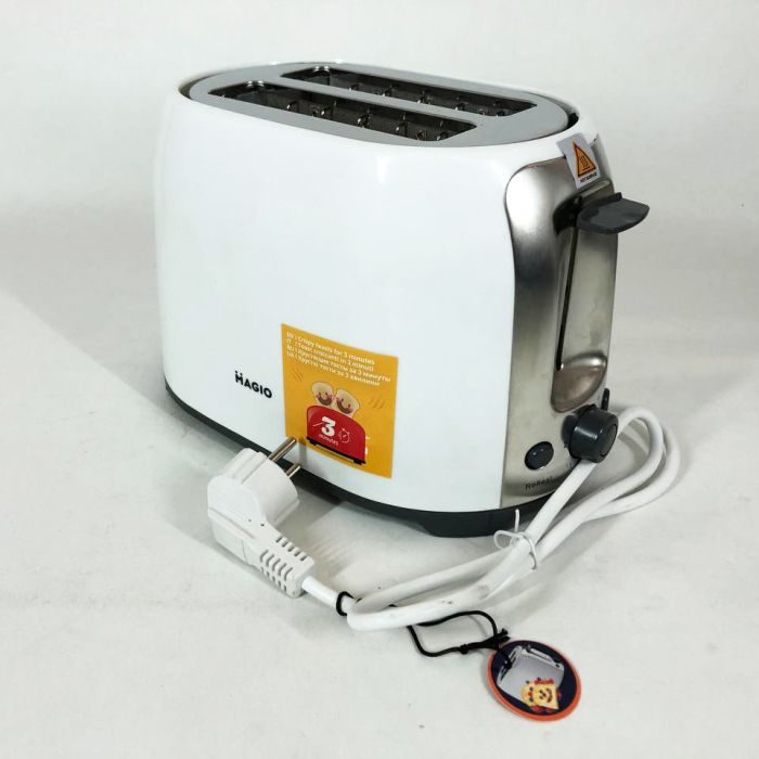 Тостер MAGIO MG-272W 750 Вт, тостер кухонный, тостеры для дома, тостерница, сэндвич-тостеры. Цвет: белый