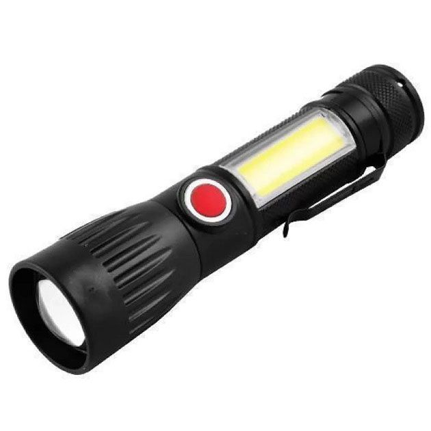 Фонарь ручной X-Balog BL-645S-XPE+COB, ЗУ microUSB, фонарик тактический аккумуляторный ручной