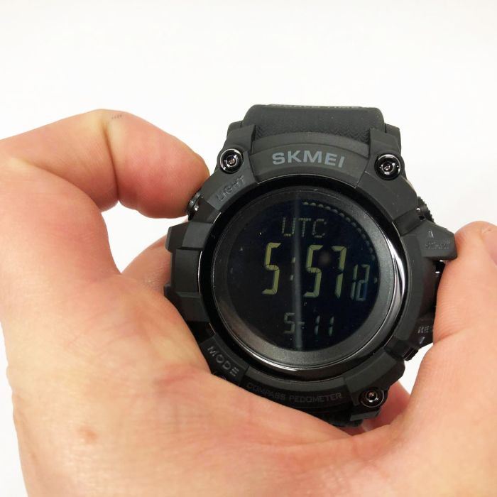 Часы наручные мужские SKMEI 1356BK BLACK, фирменные спортивные часы. Цвет: черный
