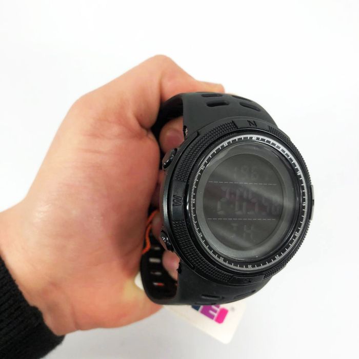 Часы наручные мужские SKMEI 1681BKBK ALL BLACK, армейские часы противоударные. Цвет: черный