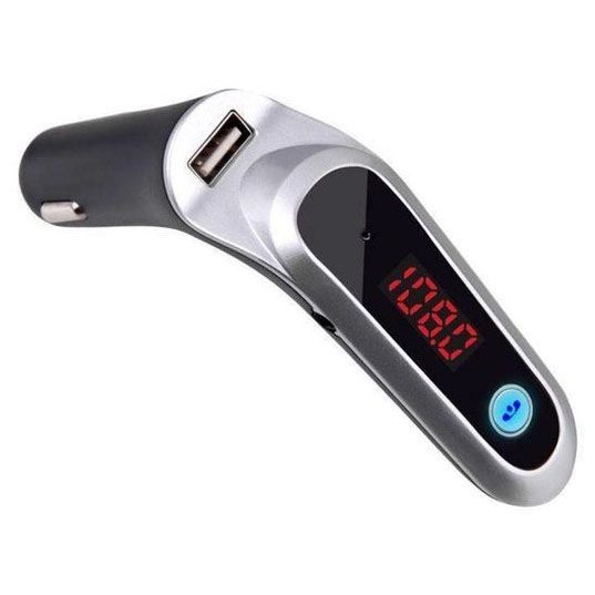 FM модулятор CAR G6 Bluetooth USB AUX MicroSD трансмиттер, блютуз трансмиттер для авто. Цвет: серый
