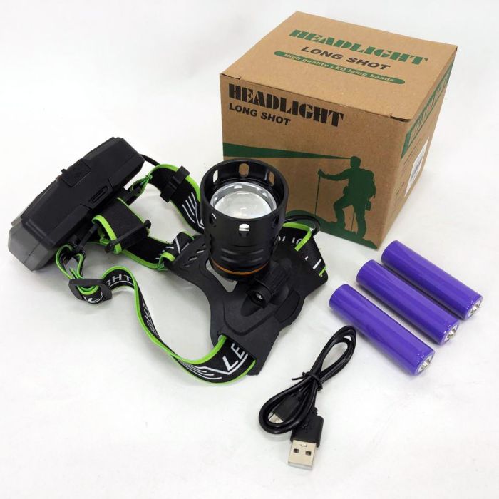 Супер мощный фонарь налобный Police BL-A14-3-P90 MICRO USB, мощный налобный фонарь для рыбалки наголовный