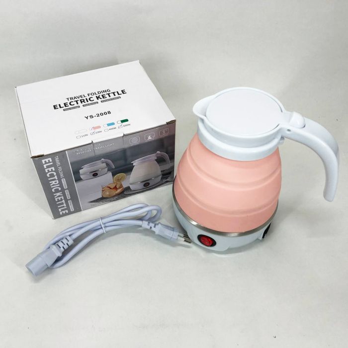 Электрочайник складной Travel Folding 600ml. Цвет: розовый