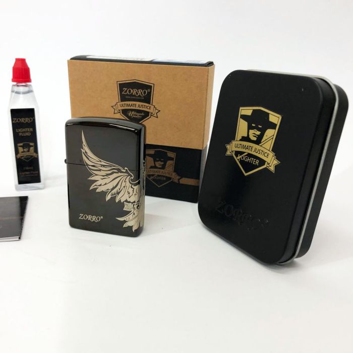 Зажигалка бензиновая Zorro HL-290, зажигалка подарочная сувенирная, зажигалка на день рождения