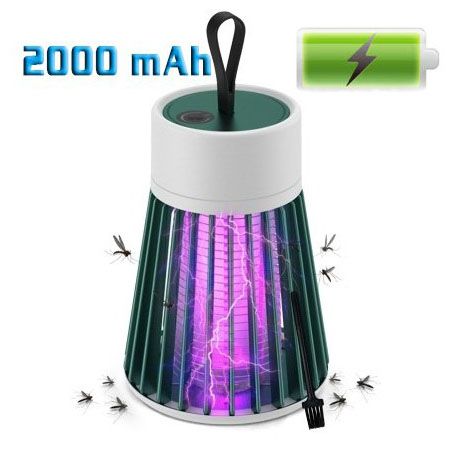 Уничтожитель насекомых для дома Electronic shock Mosquito killing lamp НА АККУМУЛЯТОРЕ для похода на природу