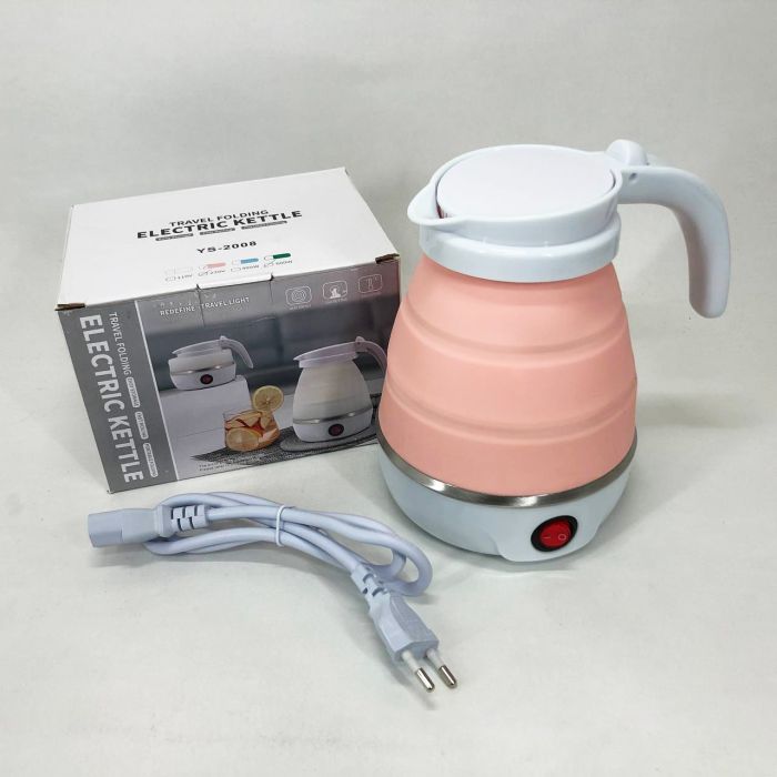 Электрочайник складной Travel Folding 600ml. Цвет: розовый