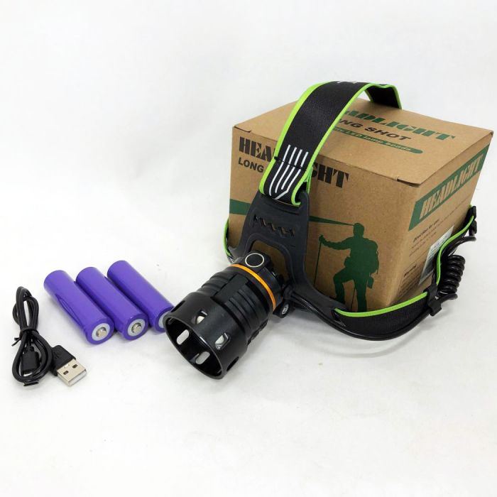 Супер мощный фонарь налобный Police BL-A14-3-P90 MICRO USB, мощный налобный фонарь для рыбалки наголовный