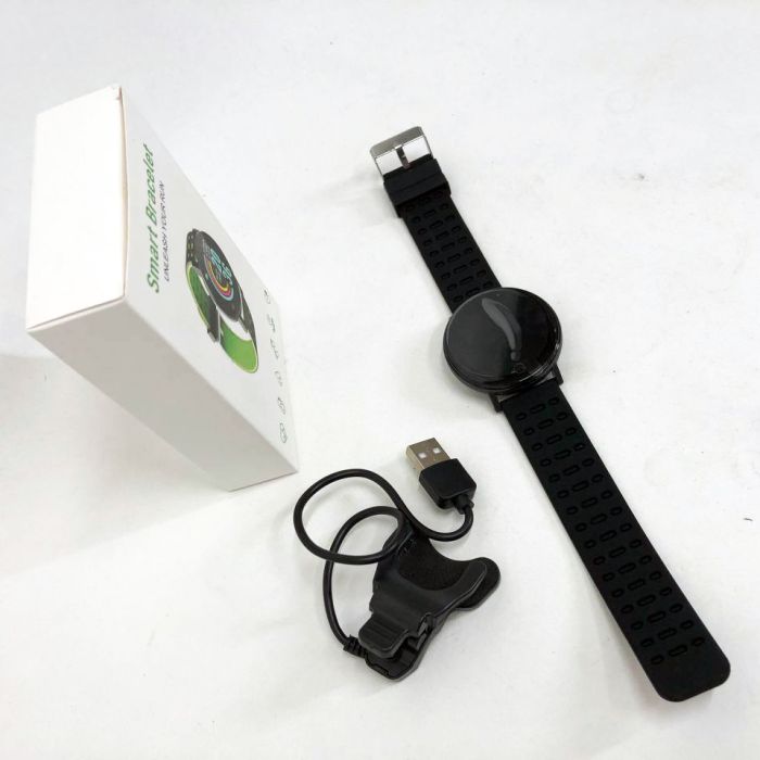 Фитнес трекер умные смарт часы UWatch 119 Plus с шагомером. Цвет: черный
