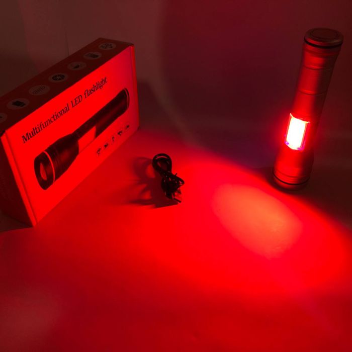 Фонарь PLD-231 WHITE LASER LED PM10-TG+COB(white+red), 1х26650, Фонарик police оригинал, Фонарик полис
