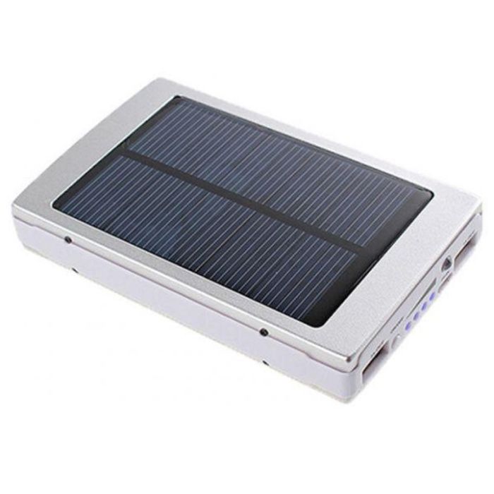 УМБ Power Bank Solar 50000 mAh мобильное зарядное с солнечной панелью и лампой. Цвет: белый