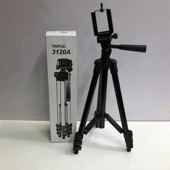 Штатив для телефона и фотоаппарата Tripod 3120 PRO портативный трипод 0,35-1.02м высота. Цвет: черный