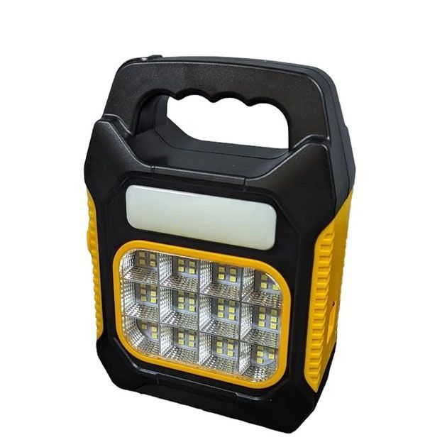 Фонарь переносной JY-978D-LED+12COB, power bank, фонарь светодиодный прожектор. Цвет: желтый