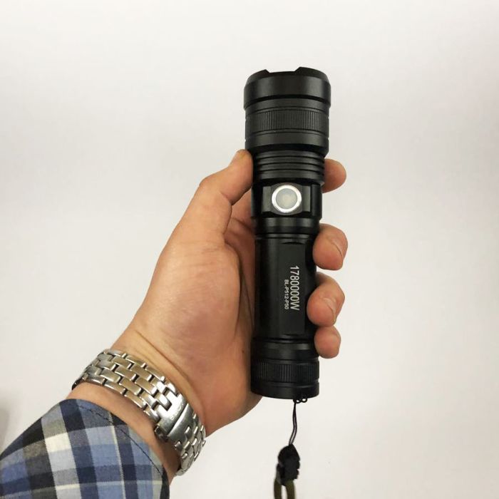 Фонарь P512-HP50, ЗУ micro USB, 1x18650/3xAAA, zoom, мощный ручной фонарик, карманный мини фонарь