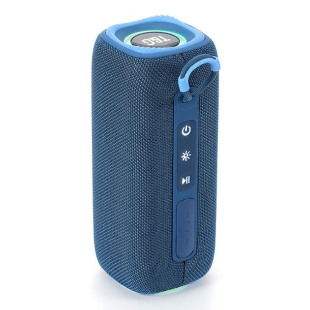 Портативная Bluetooth колонка TG654 8W с подсветкой, Аккумуляторная колонка для музыки. Цвет: синий