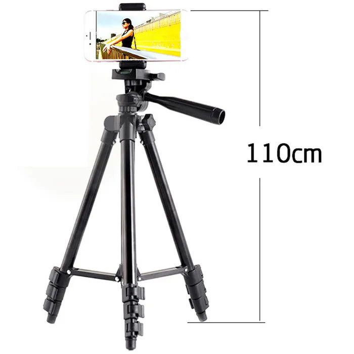 Штатив для телефона и фотоаппарата Tripod 3120 PRO портативный трипод 0,35-1.02м высота. Цвет: черный