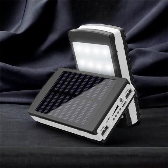 УМБ Power Bank Solar 90000 mAh мобильное зарядное с солнечной панелью и лампой, Power Bank Charger Батарея