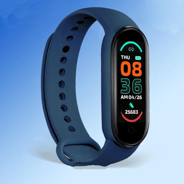 Фитнес браслет FitPro Smart Band M6 (смарт часы, пульсоксиметр, пульс). Цвет: синий