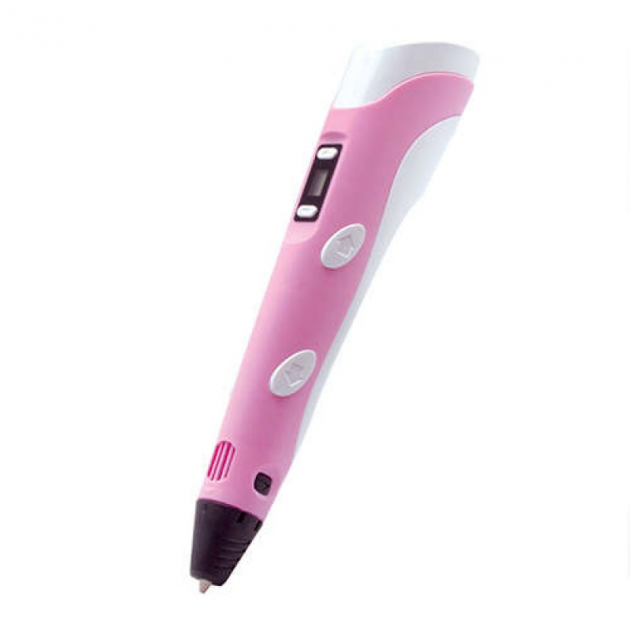 3D ручка Smart 3D Pen 2 c LCD дисплеем, Ручка 3d для развития внимания. Цвет: розовый