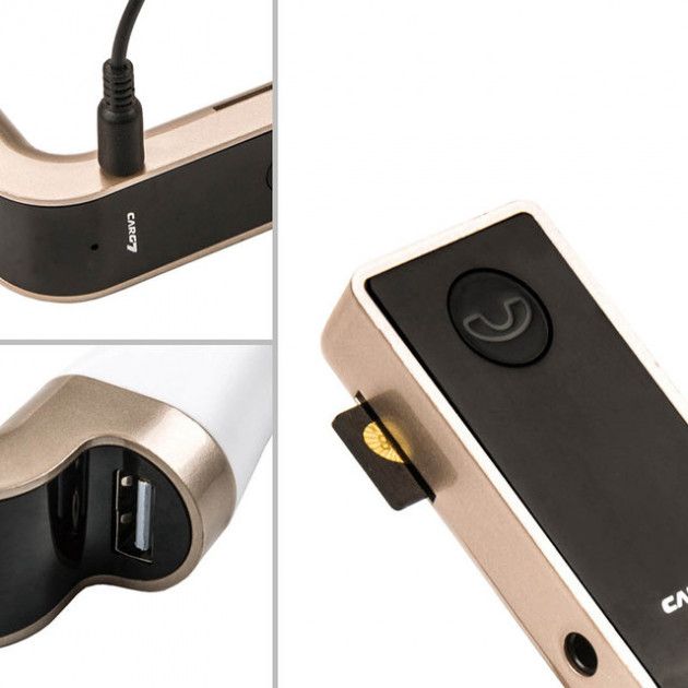Модулятор FM MOD G7 Bluetooth, Блютуз модулятор в машину, Фм модулятор блютуз в машину. Цвет: серый
