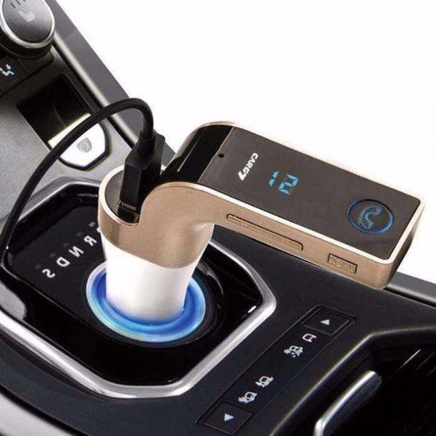 Модулятор FM MOD G7 Bluetooth, Блютуз модулятор в машину, Фм модулятор блютуз в машину. Цвет: серый