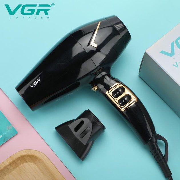 Мощный электрический профессиональный фен для волос VGR V-423 1800-2200W, Женский фен для волос