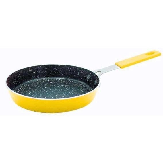 Сковорода Con Brio CB-1614 с антипригарным покрытием Eco Granite mini 16 см. Цвет: желтый
